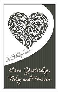 Wedding Program Cover Template 6F - Graphic 5